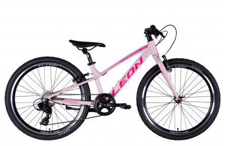 Велосипед AL 24" Leon JUNIOR Vbr CS рама-12" рожевий з малиновим 2025