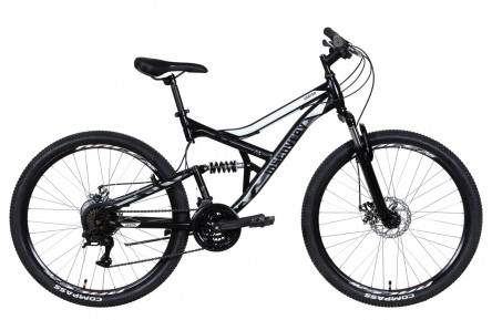 Велосипед ST 26" Discovery CANYON AM2 DD рама- 2022 (черно-белый с серым (м)) 