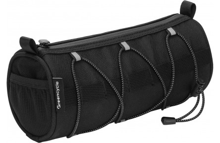 Сумка на кермо Green Cycle Roll, 25х10х11, 3 см, чорний