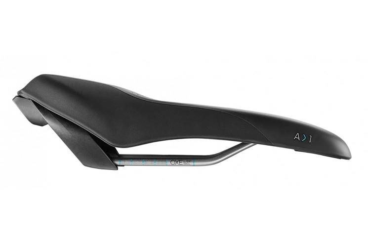 Седло Selle Royal SCIENTIA A1 Athletic, 3D skingel, обивка Black Gummy/Black mokka, 289х127мм, 380г, рейлы сталь + Curva suspension, unisex, черное