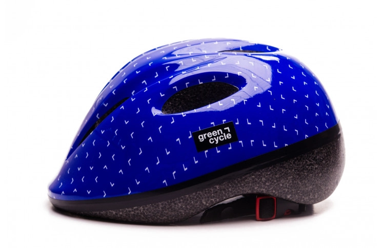 Шлем детский Green Cycle FLASH размер 48-52см сине-белый лак