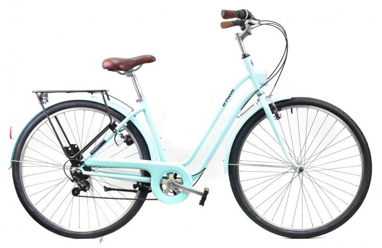 Гибридный велосипед B'Twin Elops 520 28" XXS/44 см бирюзовый