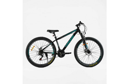 Велосипед Corso 27.5" 15.5" чорно-бірюзовий
