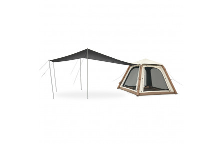 Намет тримісний надувний автоматичний із тентом Naturehike Ango CNK2550WS017, коричневий