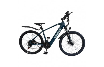Велосипед з електродвигуном SPARK E-MTB GHOST 48V/500W/12,8Ah 27,5" ал15" ам лок-аут диск темно-синій