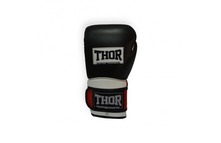 Перчатки боксерские THOR PRO KING 10oz /Кожа/черно-красно-белые