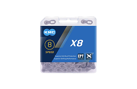 Цепь KMC X8 EPT (EcoProTeq) 1/2х3/32х116L ЕРТ 8 ск.