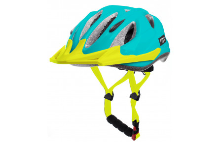 Шлем детский Green Cycle ROWDY размер 50-54см бирюзово-желтый лак
