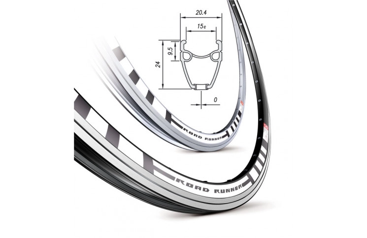 Обед Mach1 ROAD RUNNER 700C 32 отв. черный, FV/Presta, 500g