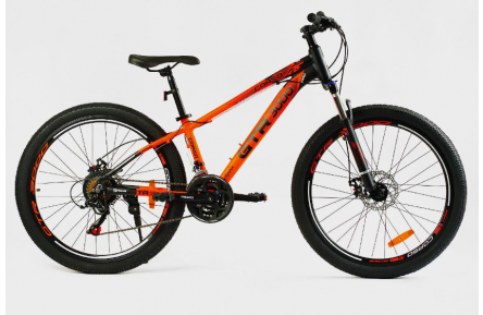 Подростковый велосипед Corso GTR-3000 GT-26937 26" XS чорно-оранжевый 