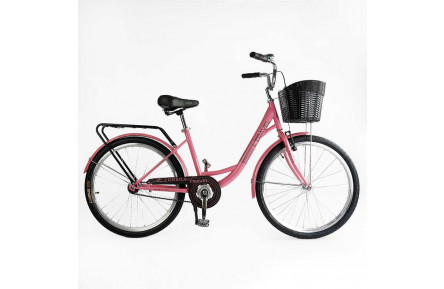 Велосипед міський Corso TRAVEL 26" TL-26611 + КОШИК, сталь 16.5"