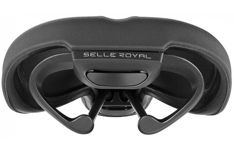 Седло Selle Royal SCIENTIA M1 Moderate, 3D skingel, обивка Black Gummy/Black mokka, 289х141мм, 425г, рейлы сталь + Curva suspension, unisex, черное