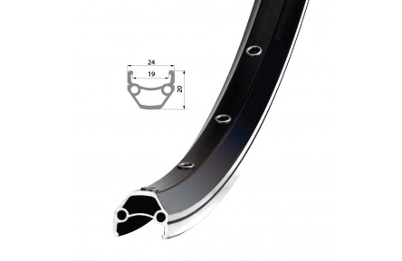 Обед Remerx DRAGON LINE 719, 26'', 559x19, 32 отв., AV, пост., черн. анод., V-Br, CNC