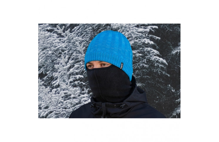 Водонепроникна шапка Dexshell Heathered Rib Knit Beanie, onesize (56-58 см), блакитний