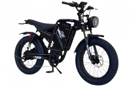 Електрофетбайк Billgery Hamman 20" дюймів HM-99070 (1000Вт 48В 18Аг), чорно-білий