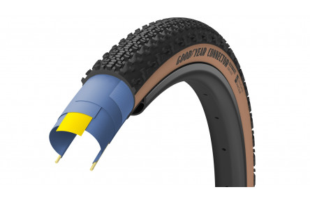 Покришка 700x45 (45-622) GoodYear Connector Ultimate Tubeless Complete Folding Blk/Tan, 120tpi