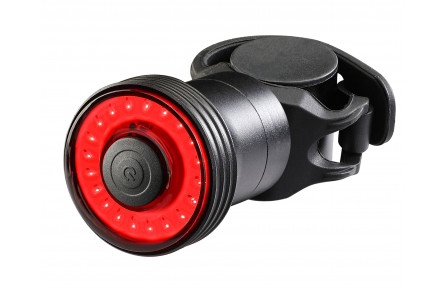 Мигалка сзади Green Cycle Round Dots, с алюминиевой рамкой, COB LED, 40 Люмен; 3 режима