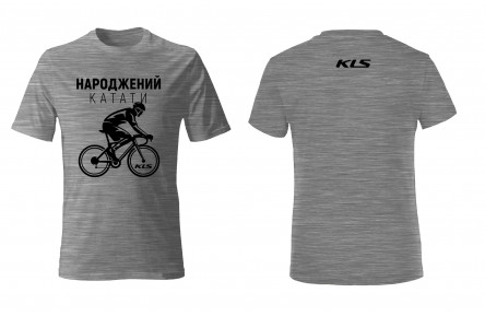 Футболка KLS "Народжений кататі" чоловіча меланж XS