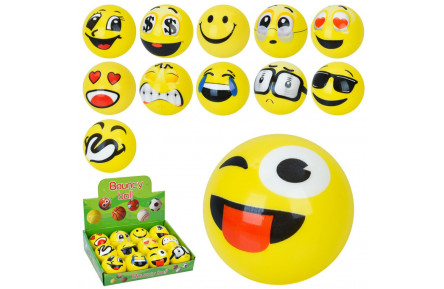Дитяча іграшка "М'ячик Смайл" MS 4529, 6,3 см, фомовий, у дисплеї