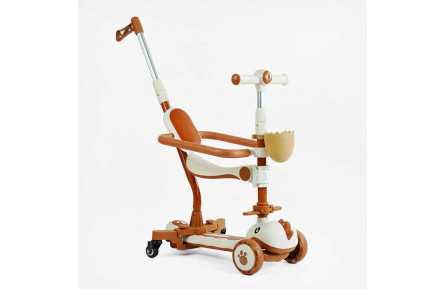 Самокат 5в1 "Skyper" GL-09077 колеса PU 125х40мм зі світлом, УКР. МУЗИКА та підсвічування платформи, з ДОП. КОЛЕСАМИ, захисний бампер