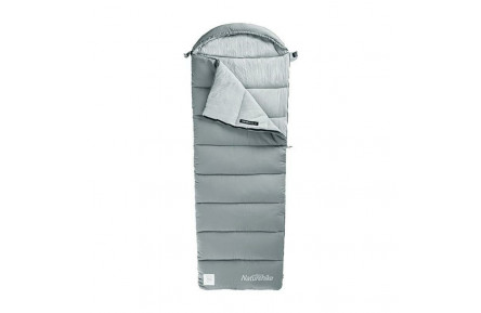 Спальник с капюшоном Naturehike M400 NH20MSD02, (1°C), левый, серый