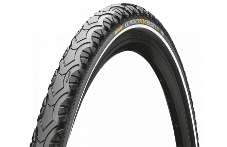 Покришка Continental Contact Plus Travel, 28" | 700 X 42C | 28 X 1.60, чорна, не складана, світловідбивна