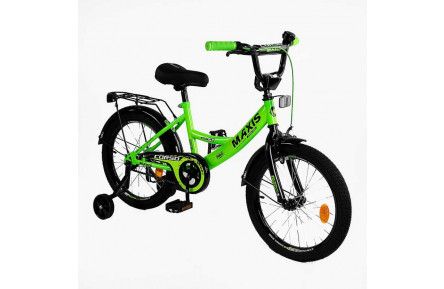 Велосипед 16" 2-х колесный "CORSO" MAXIS CL-16192, сиденье с ручкой, дополнительные колеса