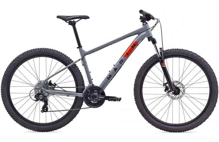 Велосипед 27,5" Marin BOLINAS RIDGE 1 рама - M 2024 Gloss Grey/Black/Roarange