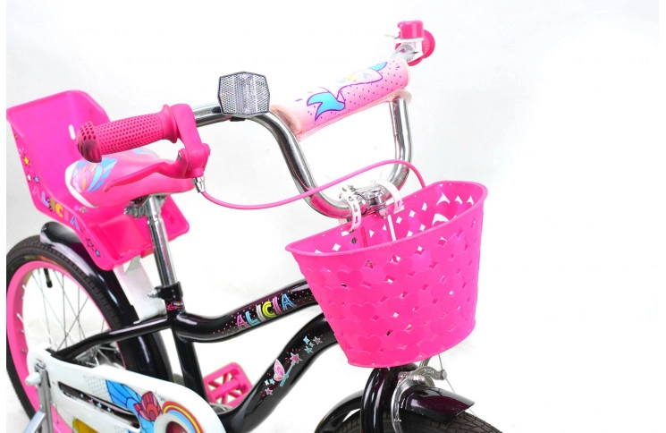 Дитячий велосипед Formula Alicia 18" 23 см чорно-рожевий Б/В