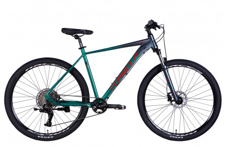 Велосипед AL 29" Formula ZEPHYR PRO HDD рама-21" темно-серебристый с зеленым 2025