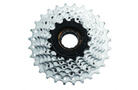 Трещотка SunRace MFM2A 7CS 1, 7 скоростей, 13-28T, Zinc/Black