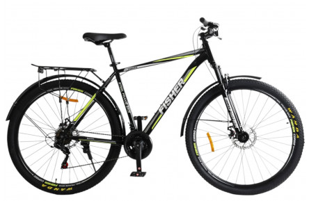 Велосипед Corso Fisher FS-70190 29" 21" черно-желтый, Shimano 21 скорость