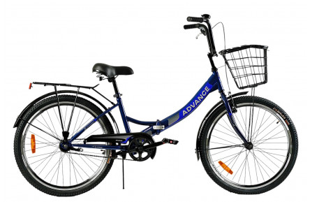 Велосипед складний Corso 24" Advance A24003  + КОШИК, сталь 14"