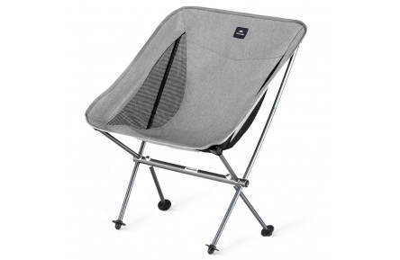 Стілець складаний ультралегкий Naturehike Stellaluna L04 CNK2450JJ015, розмір М, алюміній, сірий