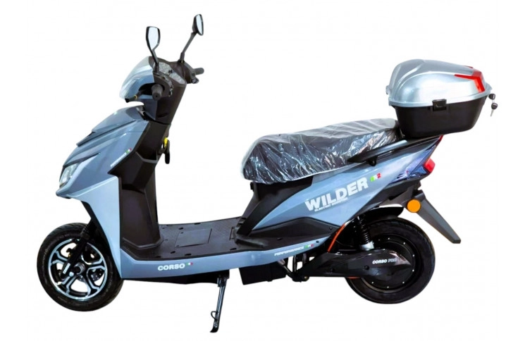 Электрический мопед Corso Wilder WL-311902 (1200W 72V/23Ah) серо-голубой