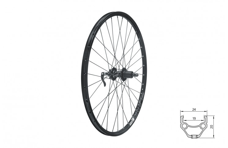 Колесо заднє KLS Draft DSC 28/29" чорний