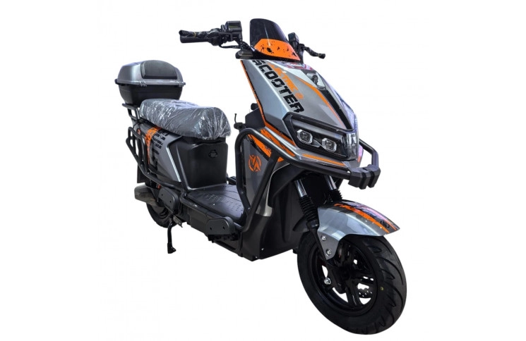 Электрический мопед Corso Bullet BL-230088 (2000W 72V/38Ah) серо-оранжевый