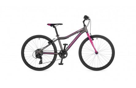 Велосипед AUTHOR (2023) Ultima 24", рама 12,5", цвет серый // розовый