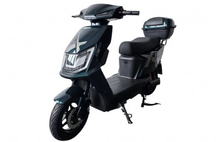 Електричний мопед Corso FlashX FX-165033 (1200Вт, акумулятор графеновий 72В  23Аг) 10" чорно-зелений