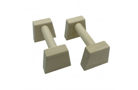 Паралетси, упори для віджимання дерев'яні Wood Gym Push Up NE-WD-20 з бука 20 см 2 шт