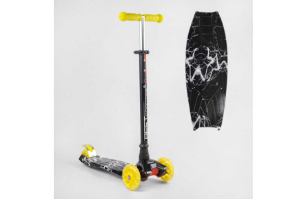 Самокат А 25462/779-2904 MAXI "Best Scooter" пластмассовый, 4 колеса PU, СВЕТ, трубка руля алюминиевая, 12см