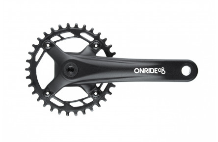 Шатуни ONRIDE Solo 1110, під квадрат, 175 мм, 34Т, BCD 104 мм, на 11/10/9 шв., чорний