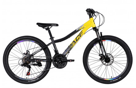 Велосипед ST 24" SPACE AURORA DD FR рама-12" жовто-чорний 2026