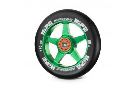 Колесо для трюкового самокату Hipe H09, 110мм, Green/Black