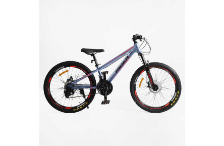 Велосипед Спортивний Corso 24" дюйми «RIDER» RD-24120 (1) рама сталева 11’’, обладнання LTWOO A2, 21 швидкість, зібран на 75