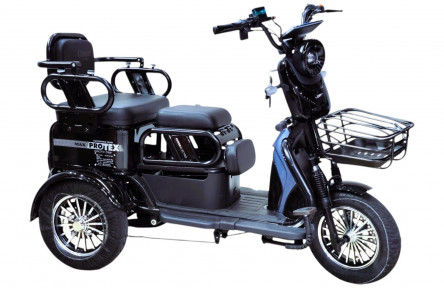 Електричний трицикл Corso PROTEX Max PX-458168 (1200Вт графеновий 72В 28Аг) 10" чорний