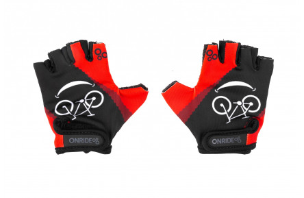 Перчатки детские ONRIDE Gem Велоссмешка красная 9-10