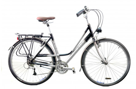 Гибридный велосипед RIH Z800 28" M серебристо-черный Б/В