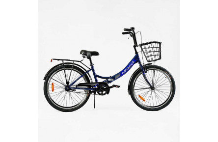 Велосипед складний Corso 24" Advance A24003  + КОШИК, сталь 14"