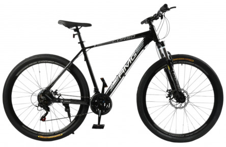 Велосипед Спортивный Corso AMG 29" MG-29076 21", черный, оборудование Shimano 21 скорость